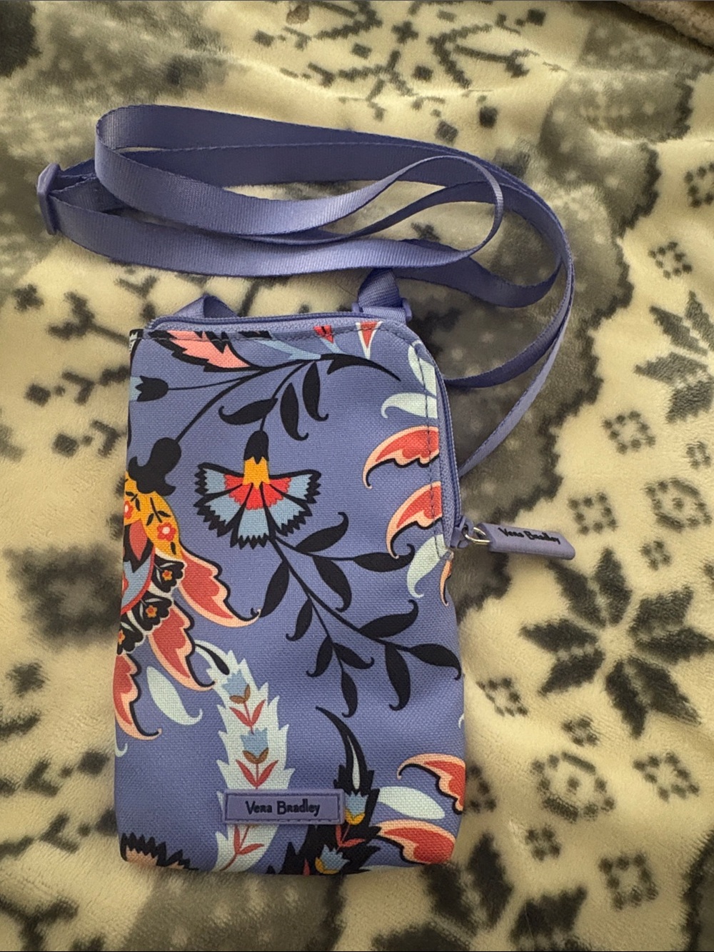 Vera Bradley Lavender Floral Crossbody Phone Bag